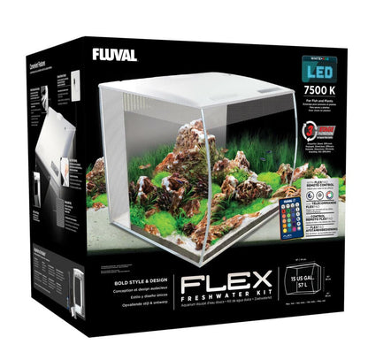 Fluval Flex Aquarium Kit 15 Gallon