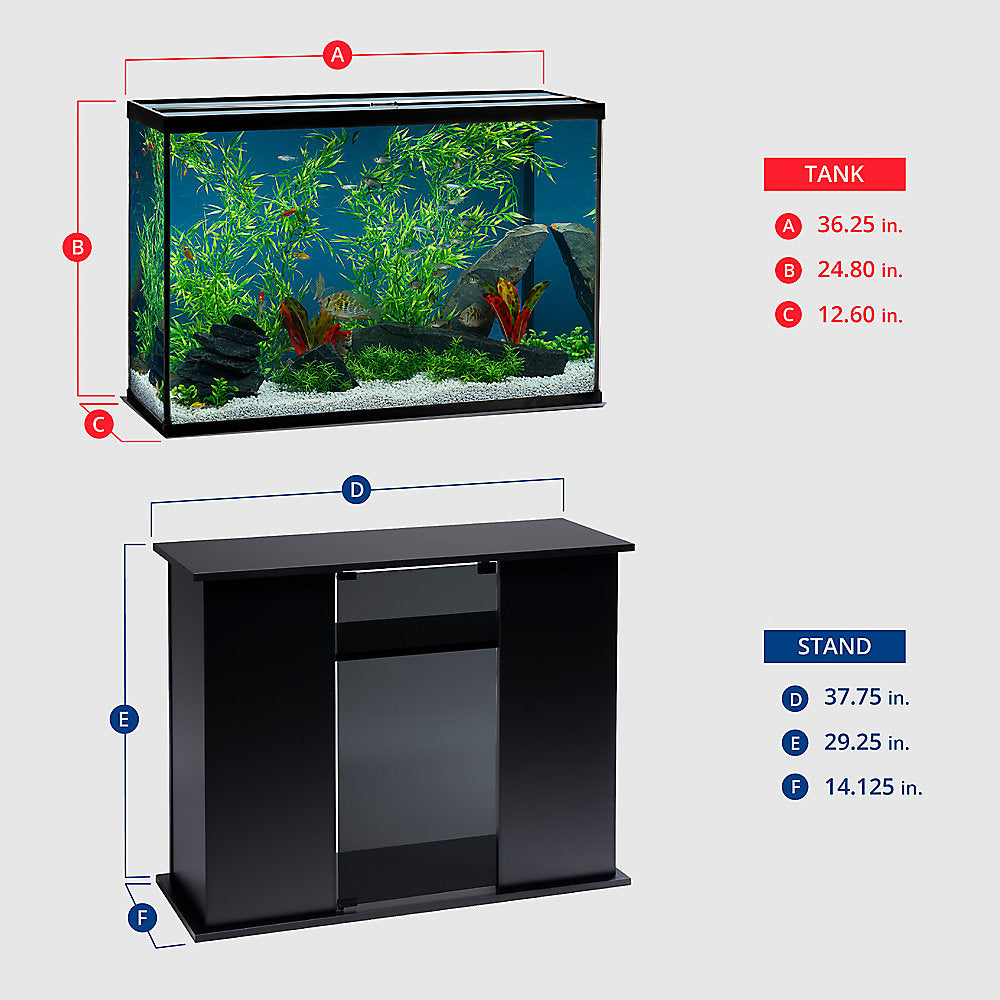 Marineland Aquarium Set Ensemble Stand & 45 gal Tank