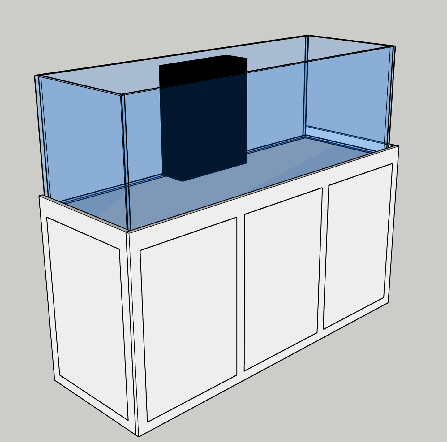 G.C. Glass Rimless Tank - Low Iron Glass Front - 180 Gallons