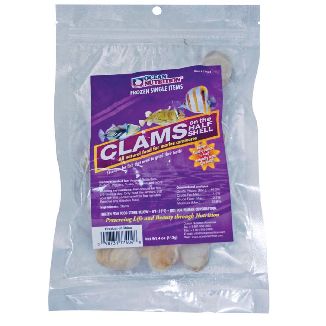 Ocean Nutrition Frozen Food Clams on the Half Shell