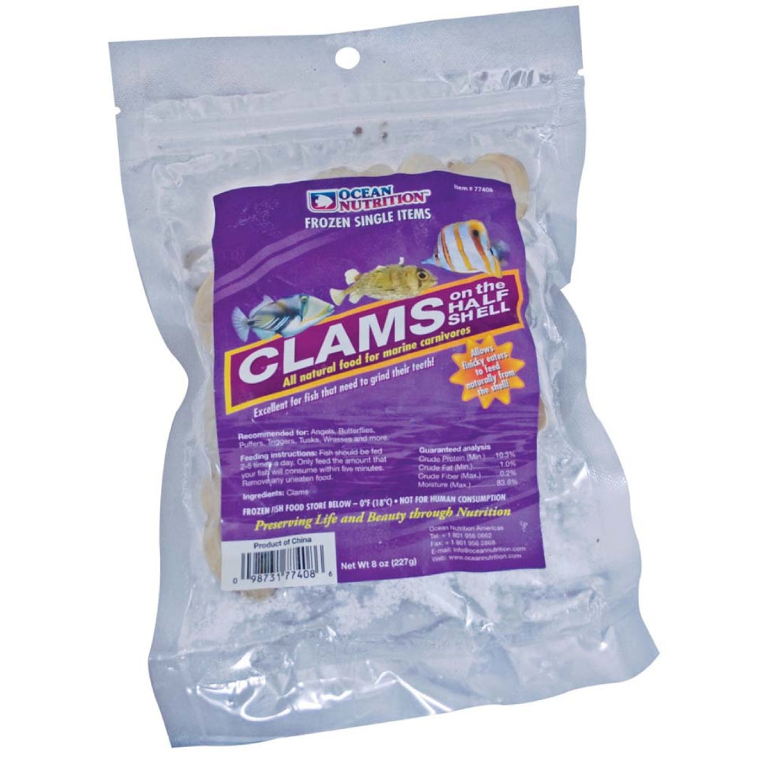 Ocean Nutrition Frozen Food Clams on the Half Shell