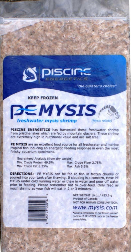 Piscine Energetics Mysis Frozen Fish Food - 16oz