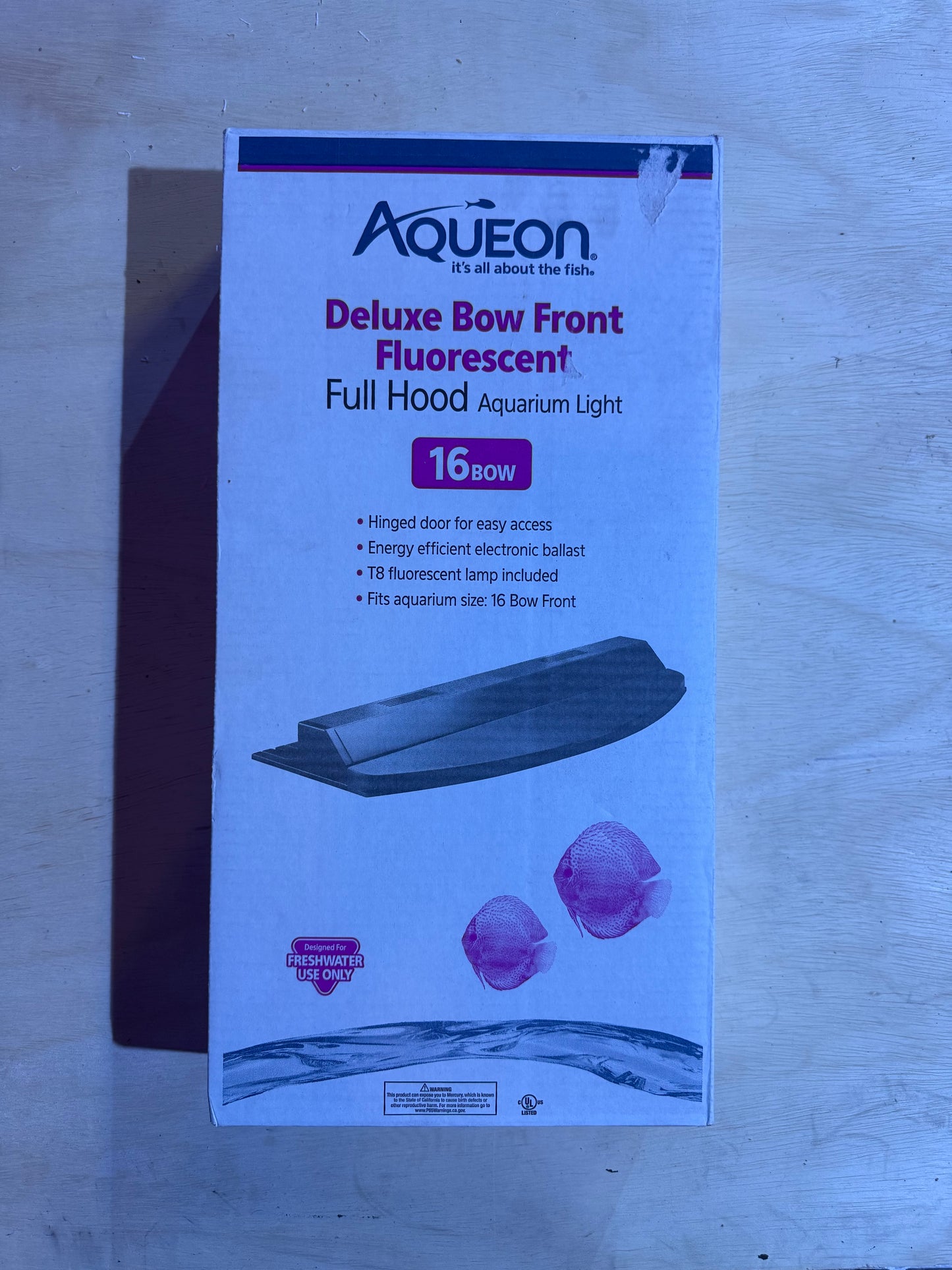 Aqueon Black Deluxe Full Hood Bow Front - 16 Gallon
