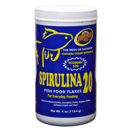 Zoo Med Spirulina 20 Flakes Fish Food