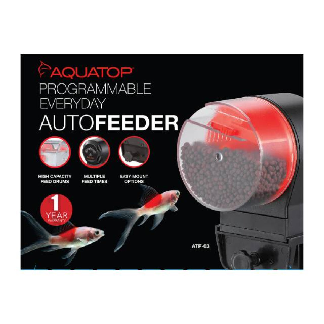 Aquatop Programmable Everyday Automatic Fish Feeder 1 - 3 Feedings per Day