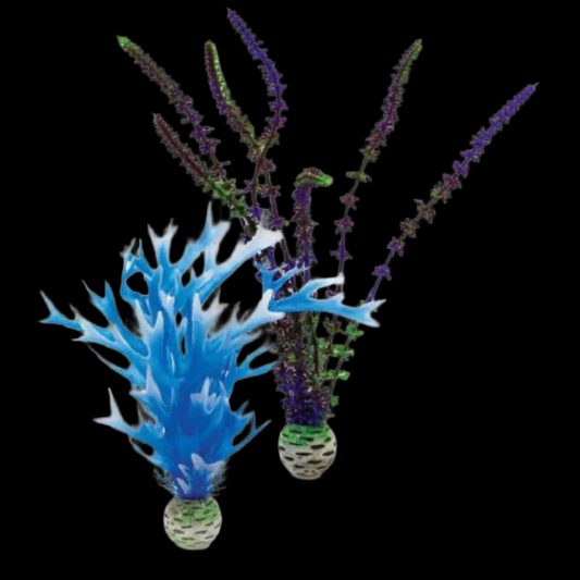 Oase Deco Plant Blue & Purple - Medium - 2pack