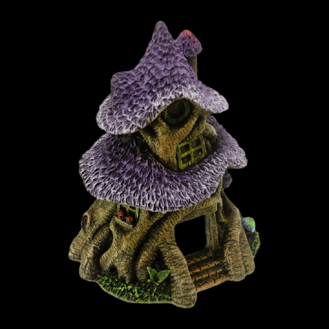 Blue Ribbon Pet Products Thatched Roof Tree House Ornament