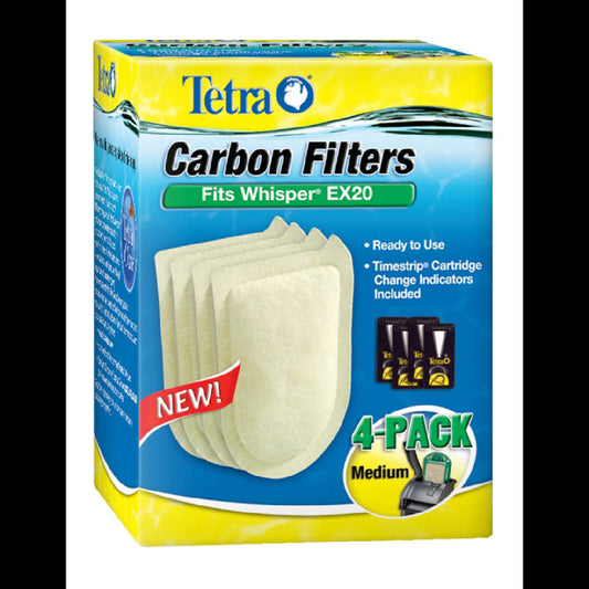 Old Stock -   Tetra Carbon Filter Replacement Cartridges for Whisper EX Series Filters - 4 pk, MD