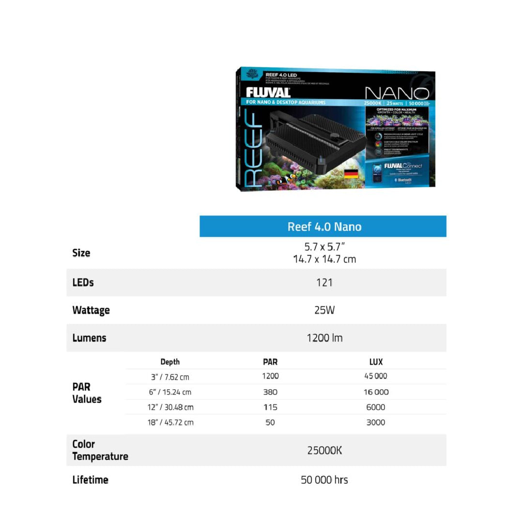Fluval Reef Nano 4.0 LED with Bluetooth 25 watt