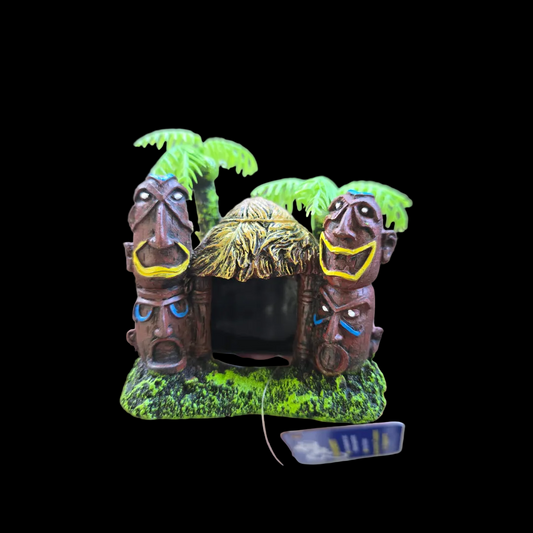 Blue Ribbon Betta Hut with 2 Palm Trees