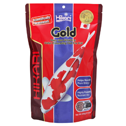 Hikari USA Gold Color Enhancing Pellet Fish Food for Koi and Pond Fishes