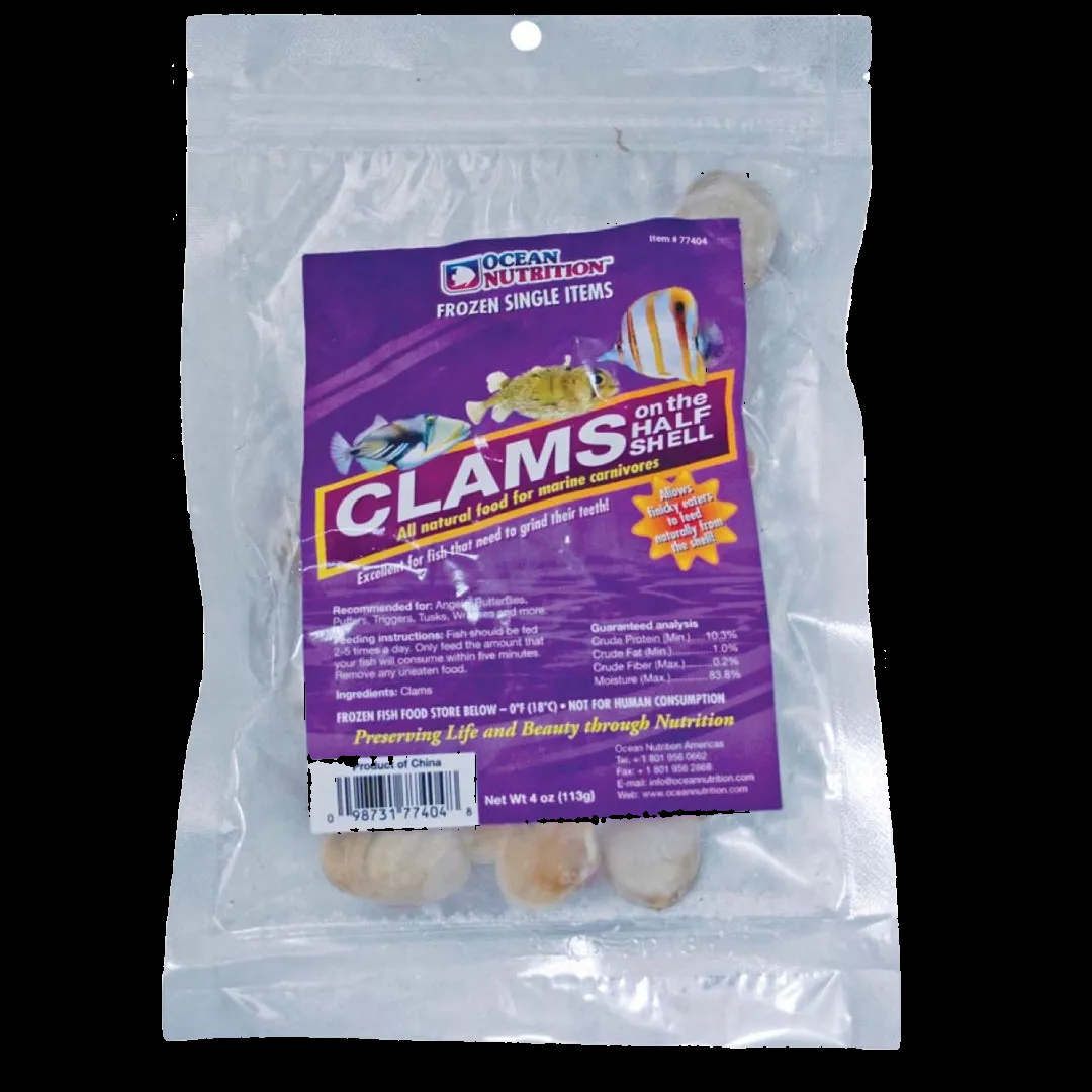 Ocean Nutrition Frozen Food Clams on the Half Shell