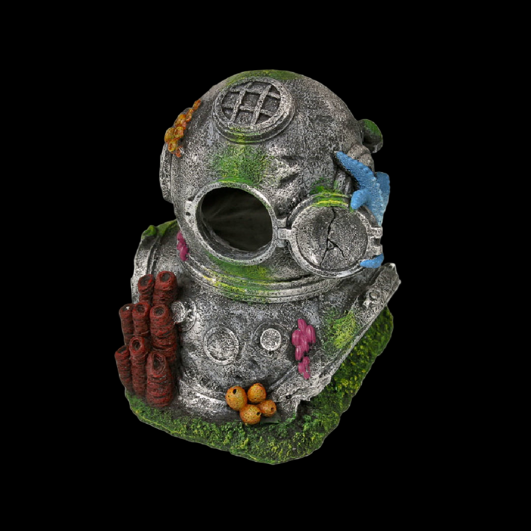 Blue Ribbon Exotic Environments Divers Helmet Aquarium Ornament