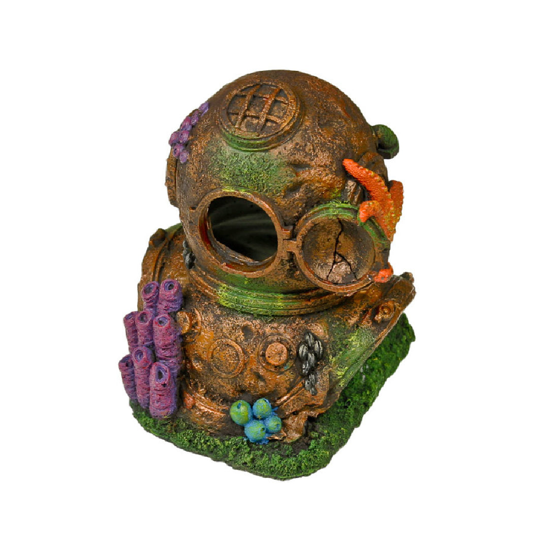 Blue Ribbon Exotic Environments Divers Helmet Aquarium Ornament